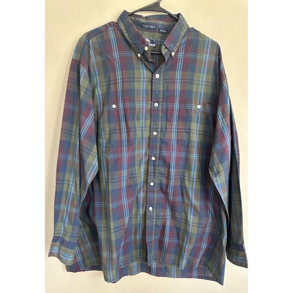 Vintage Steeplechase Mens‎ 2XL Shirt Western Wear Cowboy Plaid Rodeo Tartan
